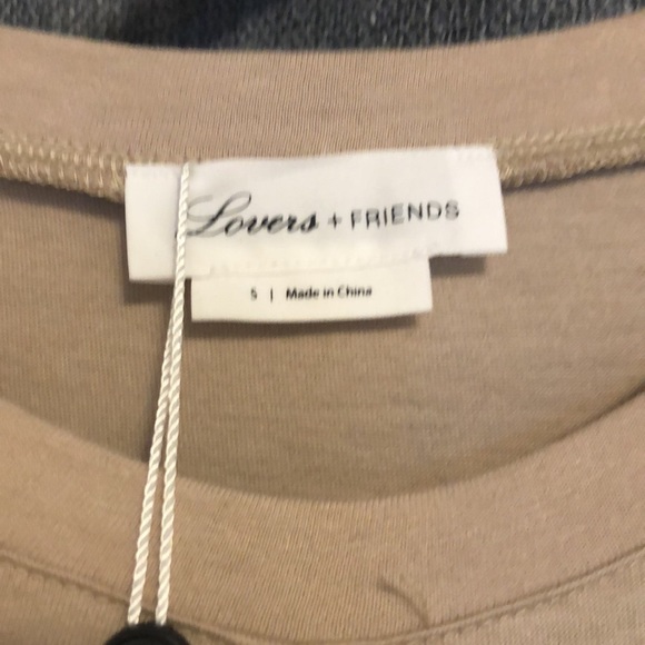 NWT lovers +friends tan crop top - Picture 2 of 5